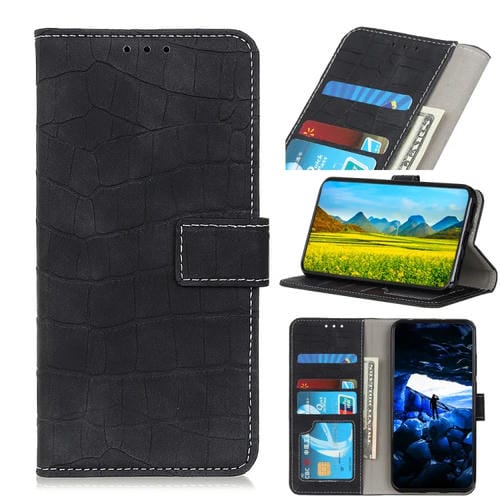 Para NOKIA G11 / G21 Magnético Cocodrilo Textura Horizontal Flip de cuero Funda telefónica (Negro)