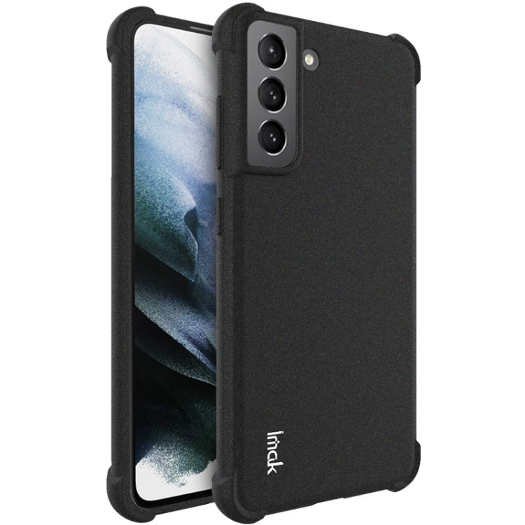 Para Samsung Galaxy S21 FE 5G IMAK Estuche de TPU Airbag a prueba de golpes con todo incluido (negro mate)