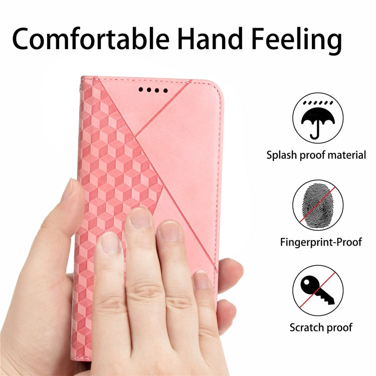 Para Samsung Galaxy A23 Diamond Diamond Splicing Siente Funda de teléfono de cuero magnético (oro rosa)
