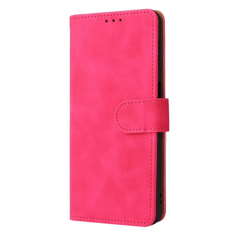 Para Samsung Galaxy M23 5G piel siente la caja del teléfono de cuero con flip magnético (oro rosa)