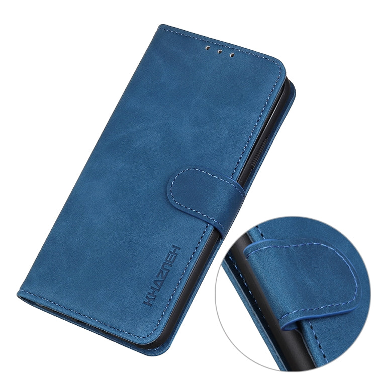 Para Samsung Galaxy M23 / F23 Khazneh Retro Texture Horizontal Flip Custate Funda (Azul)