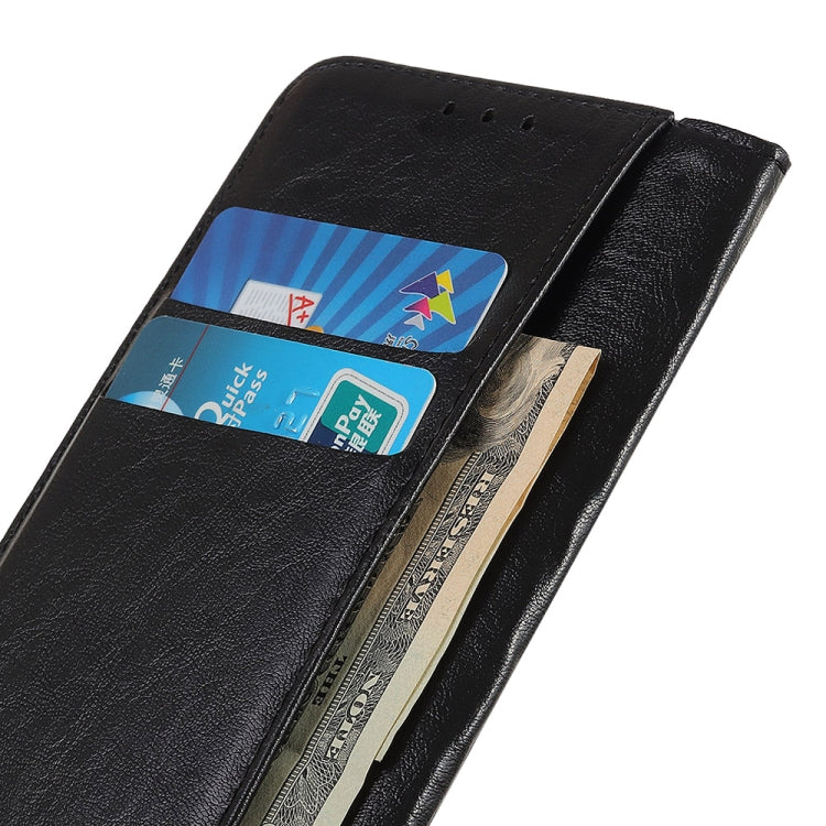 Para Samsung Galaxy M23 / F23 Magnético Crazy Horse Texture Thebet Funda telefónica (Negro)