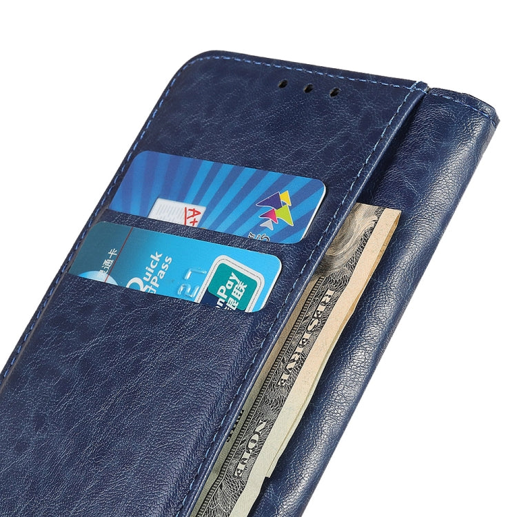 Para Samsung Galaxy M23 / F23 Magnético Crazy Horse Texture Thebet Funda telefónica (azul)