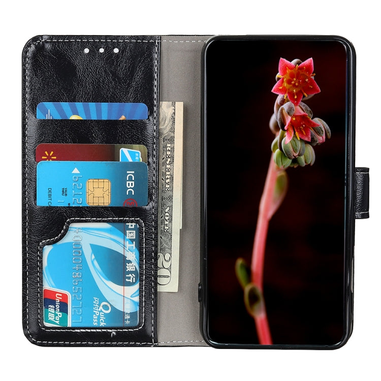 Para Samsung Galaxy M23 / F23 Retro Crazy Horse Texture Thebet Funda telefónica (Negro)