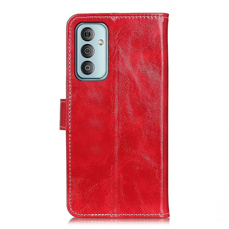 Para Samsung Galaxy M23 / F23 Retro Crazy Horse Texture Thebet Funda telefónica (rojo)