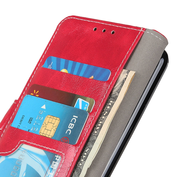 Para Samsung Galaxy M23 / F23 Retro Crazy Horse Texture Thebet Funda telefónica (rojo)