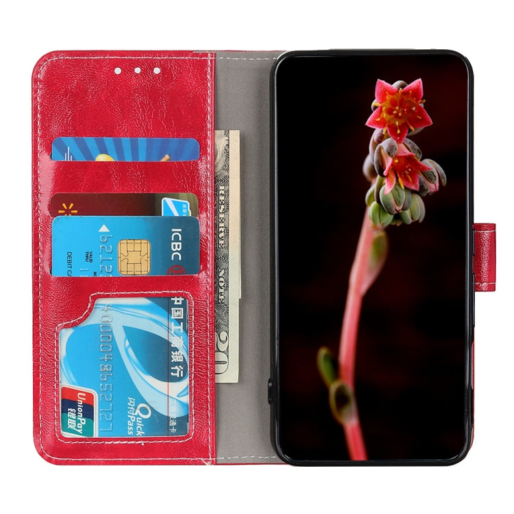 Para Samsung Galaxy M23 / F23 Retro Crazy Horse Texture Thebet Funda telefónica (rojo)