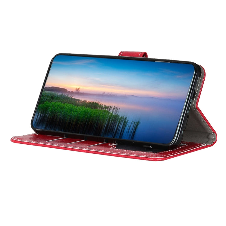 Para Samsung Galaxy M23 / F23 Retro Crazy Horse Texture Thebet Funda telefónica (rojo)