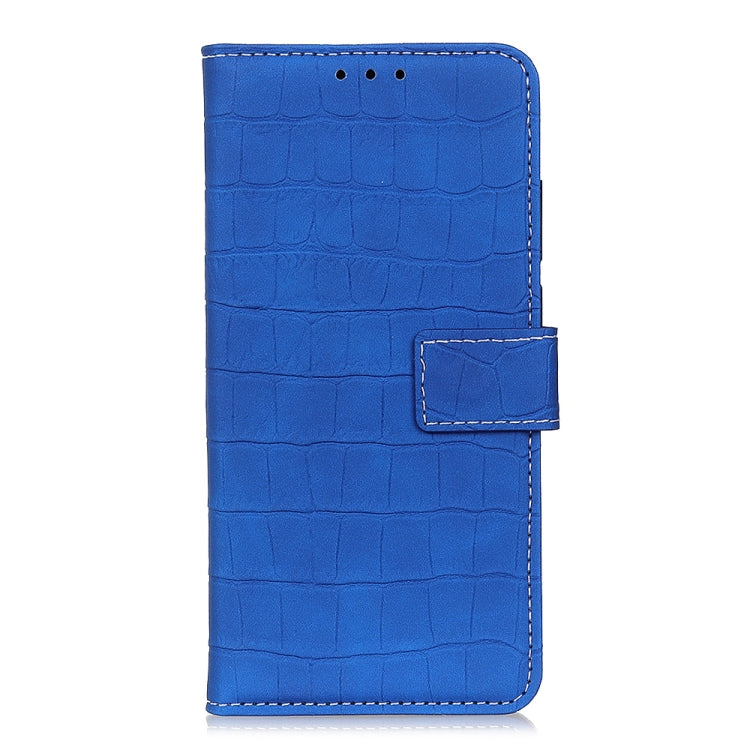 Para Samsung Galaxy M23 / F23 Cocodrilo de cocodrilo Horizontal Flip Funda telefónica (Azul)