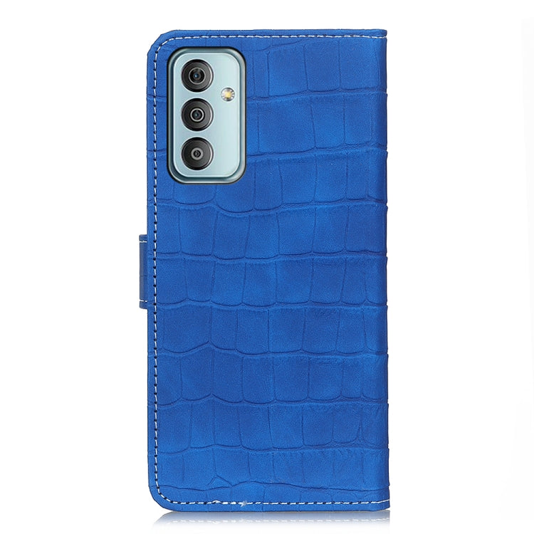 Para Samsung Galaxy M23 / F23 Cocodrilo de cocodrilo Horizontal Flip Funda telefónica (Azul)