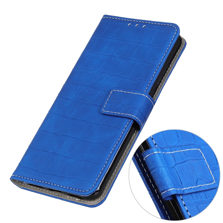 Para Samsung Galaxy M23 / F23 Cocodrilo de cocodrilo Horizontal Flip Funda telefónica (Azul)