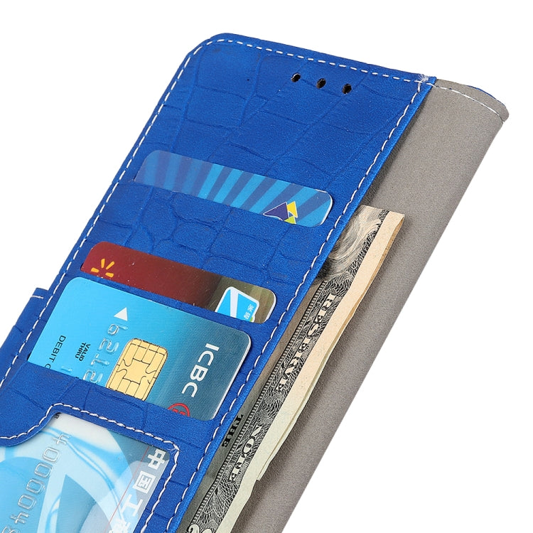 Para Samsung Galaxy M23 / F23 Cocodrilo de cocodrilo Horizontal Flip Funda telefónica (Azul)