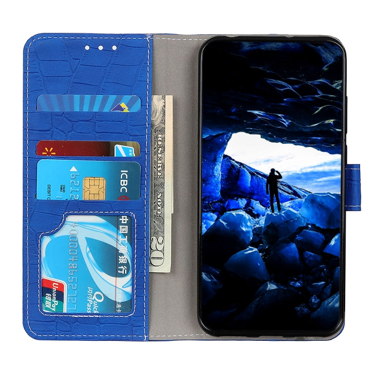 Para Samsung Galaxy M23 / F23 Cocodrilo de cocodrilo Horizontal Flip Funda telefónica (Azul)