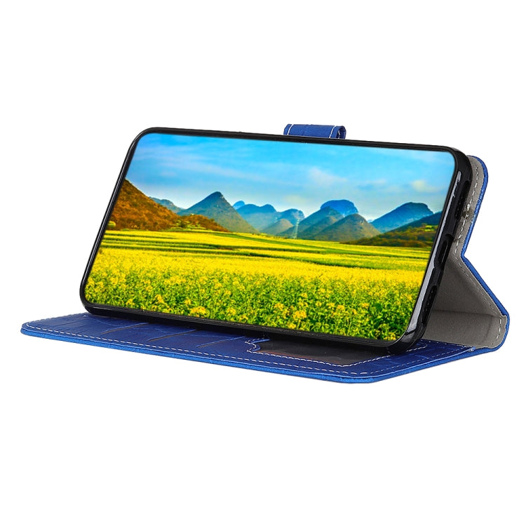 Para Samsung Galaxy M23 / F23 Cocodrilo de cocodrilo Horizontal Flip Funda telefónica (Azul)