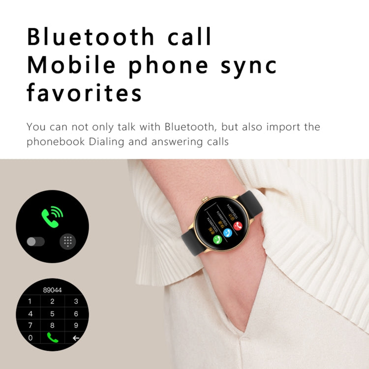 Smart Watch Q71 Pro 1.28 Pulgadas Pantalla TFT con Llamada Bluetooth y Recordatorio Ciclo Menstrual (Negro)
