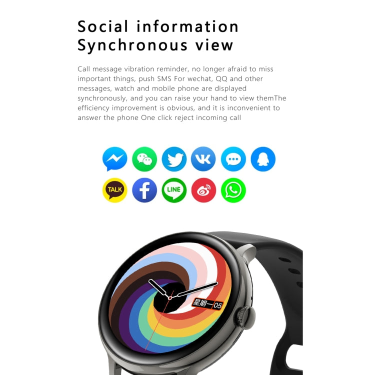 Reloj Smart Q71 Pro 1.28 Pulgadas TFT Pantalla Strap, Bluetooth Call, Recordatorio Ciclo Menstrual (Negro)