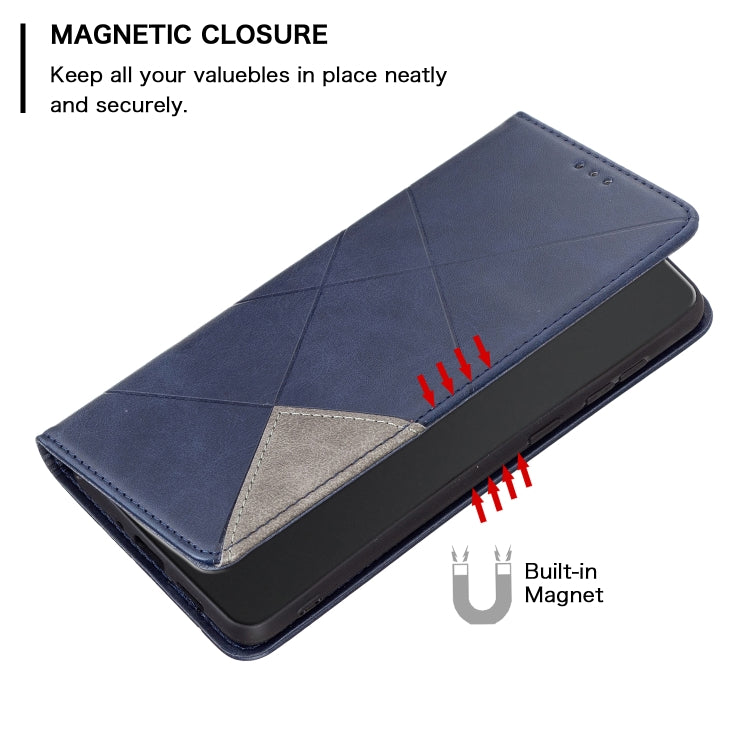 Para Sony Xperia 5 III Case de teléfono de cuero magnético invisible prismático (azul)