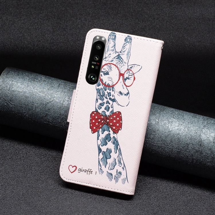 Para Sony Xperia 1 III Drawing Pattern Telephone Case (ciervo)