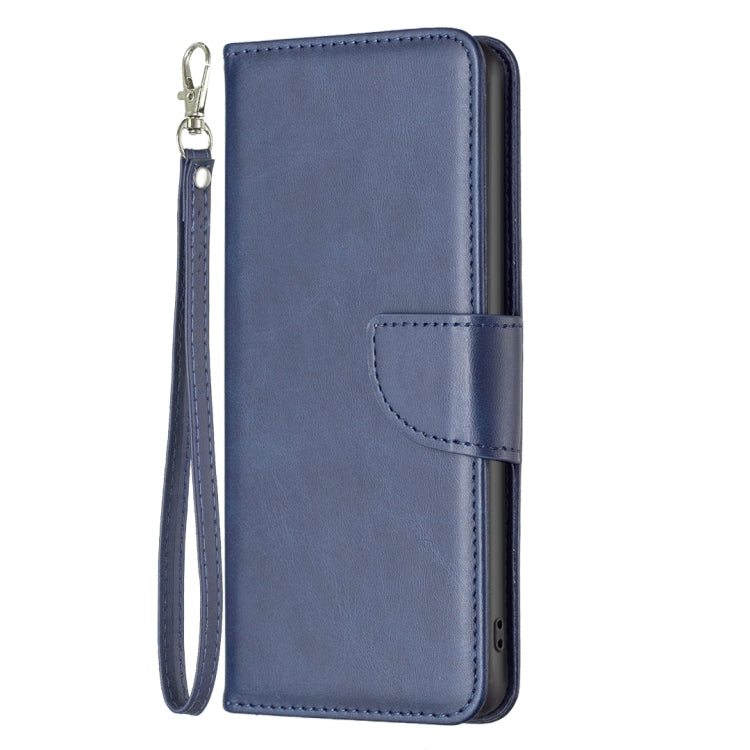 Para Sony Xperia 1 III Caja de teléfono de cuero de textura de piel de cordón (azul)