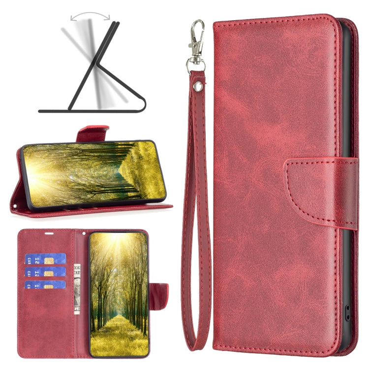 Para Sony Xperia 5 III Caja de teléfono de cuero de textura de piel de cordero (rojo)