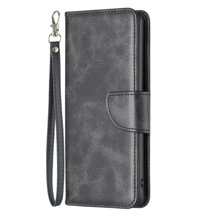 Para Sony Xperia 5 III Caja de teléfono de cuero de textura de piel de cordero (negro)
