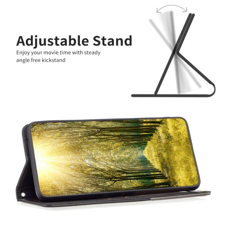 Para infinix cero x neo prismatic invisible cuero magnético estuche (negro)
