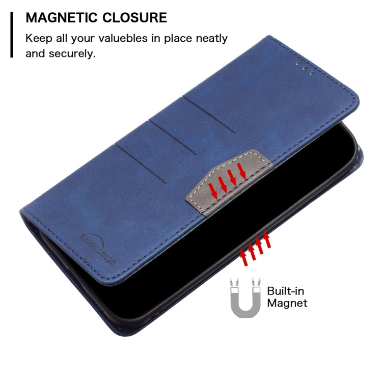 Para infinix cero x / x pro magnético de empalme de cuero caja de teléfono (azul)