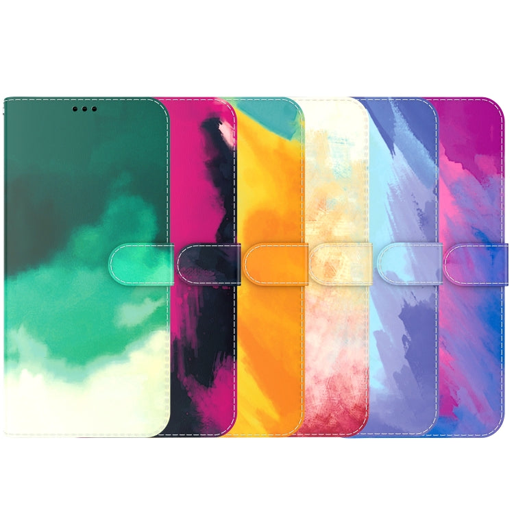 Para infinix cero x neo / x6810 estuche de cuero de patrón de acuarela (cereza de primavera)