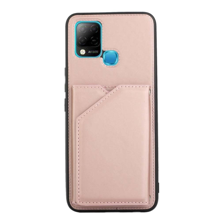 Para Infinix Hot 10s / 10t / 10s NFC Skin Feel PU + TPU + PC Case de teléfono (oro rosa)