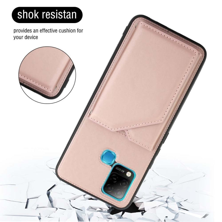 Para Infinix Hot 10s / 10t / 10s NFC Skin Feel PU + TPU + PC Case de teléfono (oro rosa)