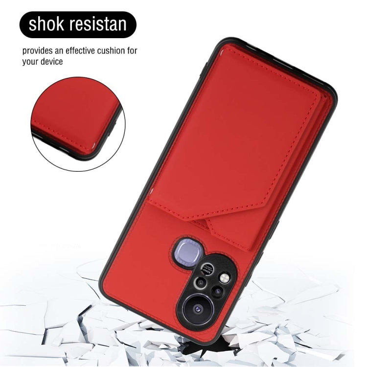 Para Infinix Hot 11s Skin Feel PU + TPU + PC Case de teléfono (rojo)