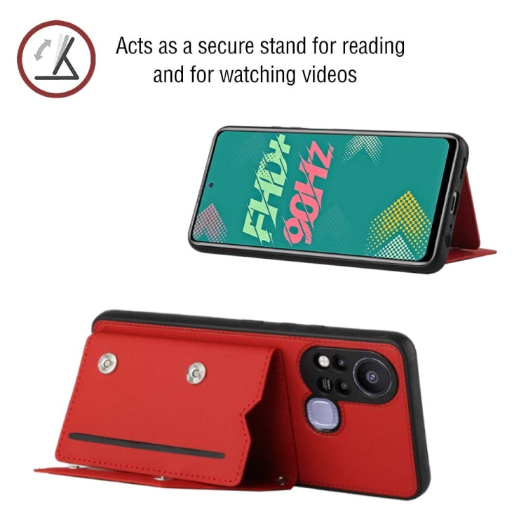 Para Infinix Hot 11s Skin Feel PU + TPU + PC Case de teléfono (rojo)