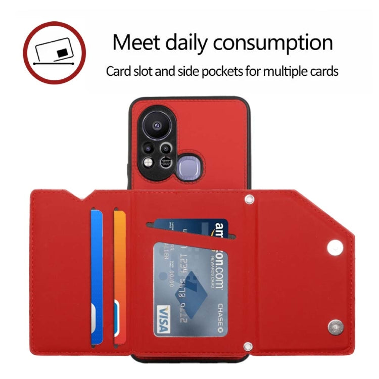Para Infinix Hot 11s Skin Feel PU + TPU + PC Case de teléfono (rojo)