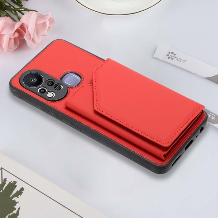 Para Infinix Hot 11s Skin Feel PU + TPU + PC Case de teléfono (rojo)