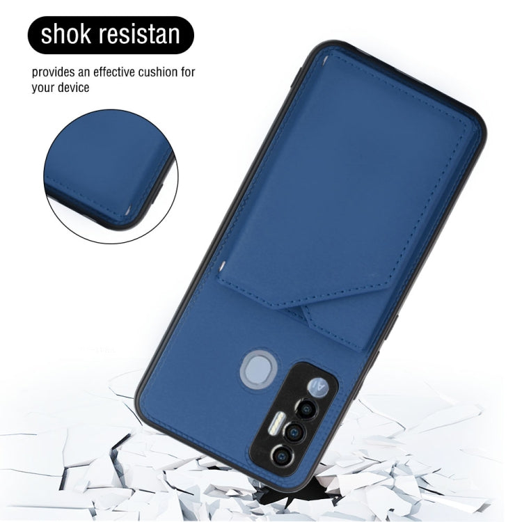 Para Tecno Spark 7p Skin Feel PU + TPU + PC Case de teléfono (azul)