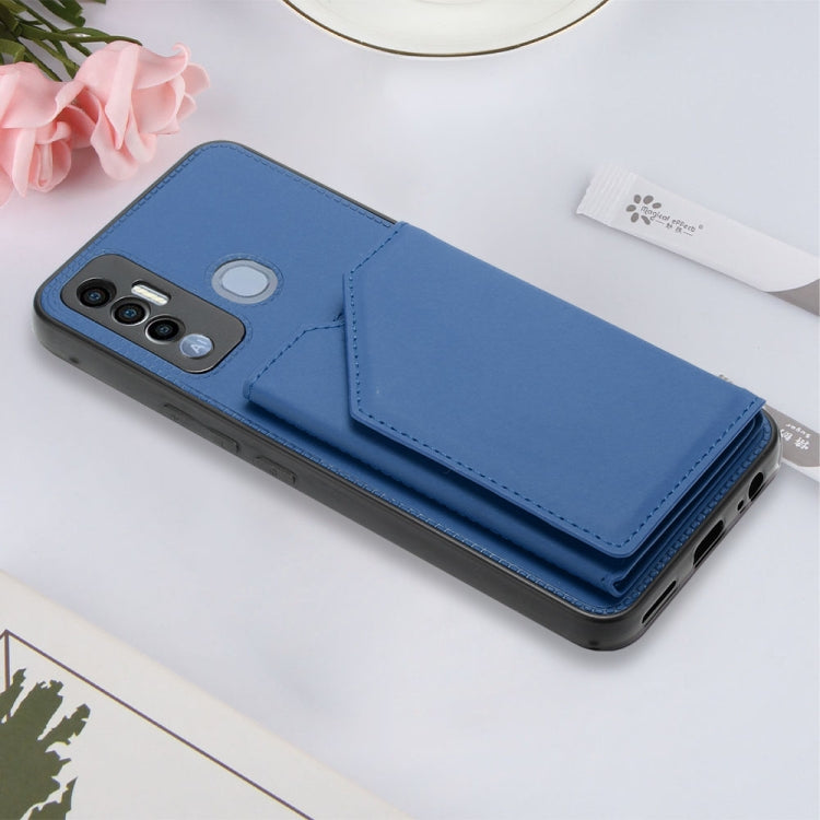 Para Tecno Spark 7p Skin Feel PU + TPU + PC Case de teléfono (azul)