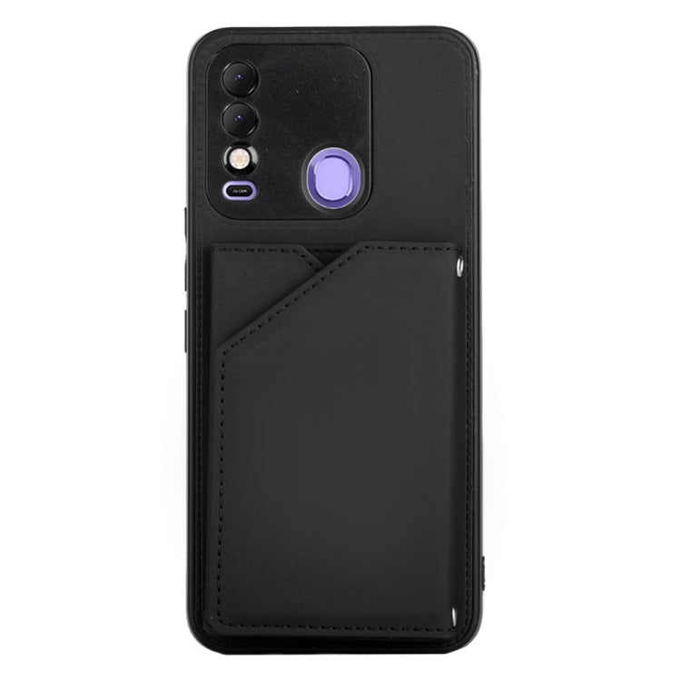 Para Tecno Spark 8 Skin Feel PU + TPU + PC Case de teléfono (negro)