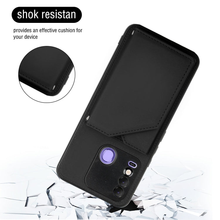Para Tecno Spark 8 Skin Feel PU + TPU + PC Case de teléfono (negro)