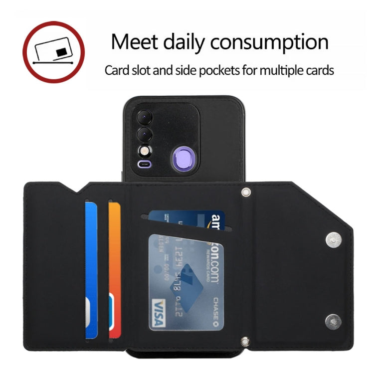Para Tecno Spark 8 Skin Feel PU + TPU + PC Case de teléfono (negro)