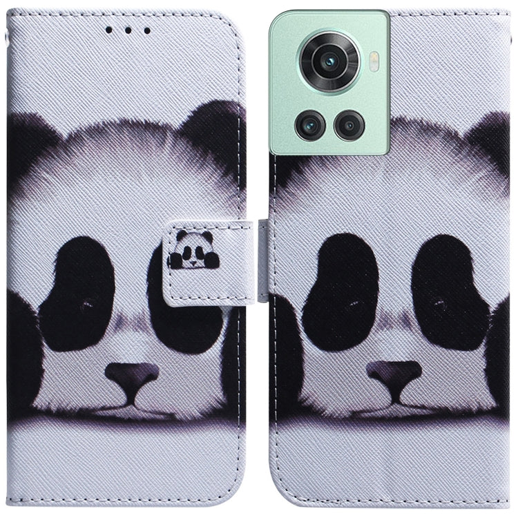 Caja de Cuero Dibujo para OnePlus 10R / Ace (Panda)