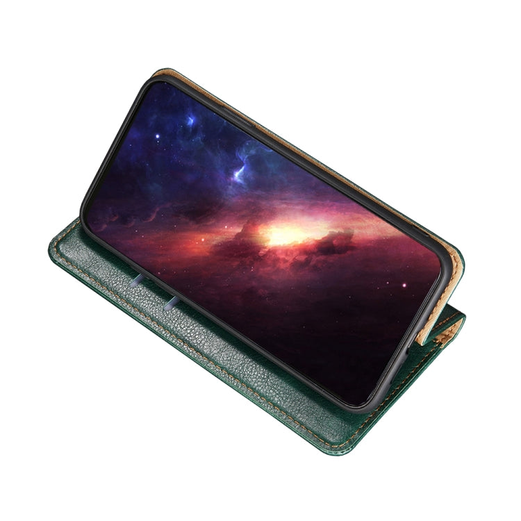 Para Infinix Hot 11S X6812 Case de teléfono de cuero magnético de color puro (negro)