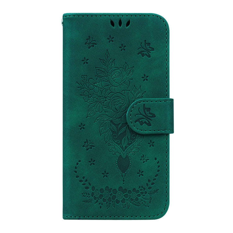 Para Sony Xperia 1 III Butterfly Rose Rossed Leather Case (verde)