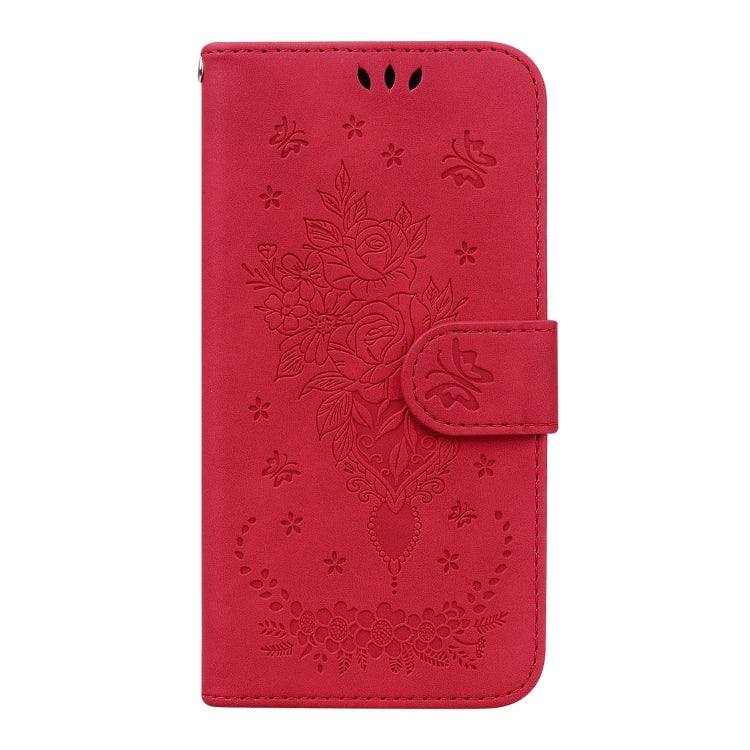 Para Sony Xperia L3 Butterfly Rose Rossed Leather Case (rojo)