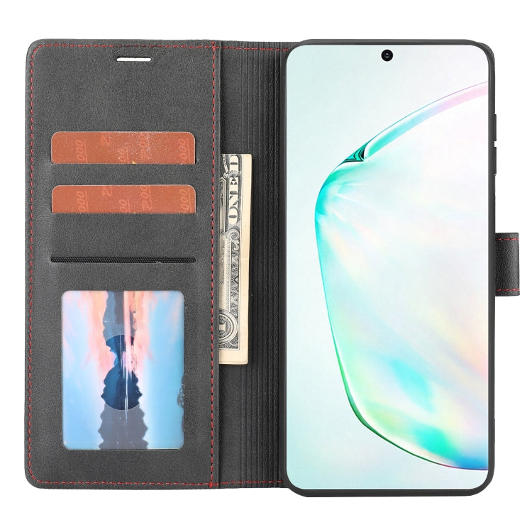 Para Samsung Galaxy Note10 Classic Wallet Flip Leather Case (negro)