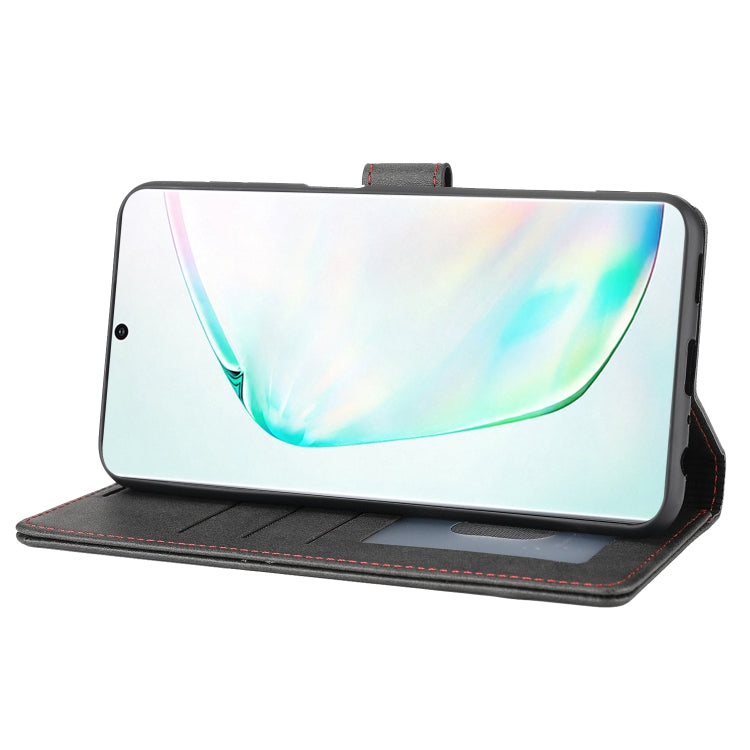 Para Samsung Galaxy Note10 Classic Wallet Flip Leather Case (negro)