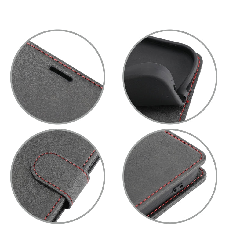 Para Samsung Galaxy Note10 Classic Wallet Flip Leather Case (negro)