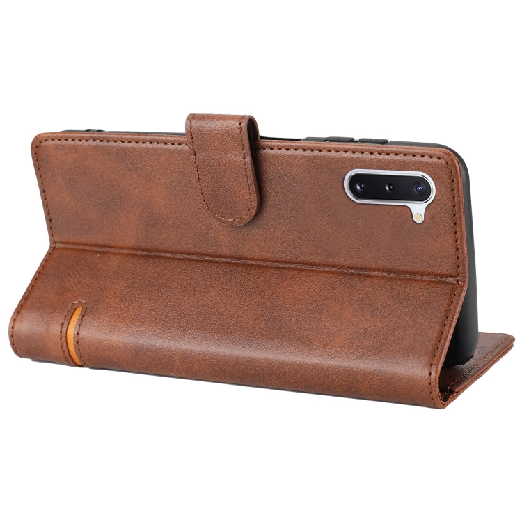 Para Samsung Galaxy Note10 Classic Wallet Flip Leather Case (marrón)