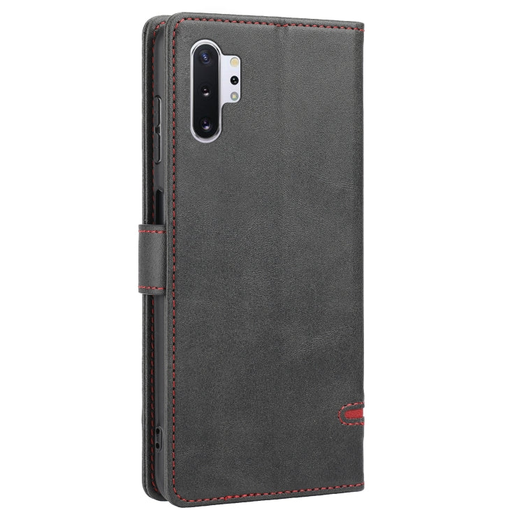 Para Samsung Galaxy Note10+ Classic Wallet Flip Leather Case (negro)