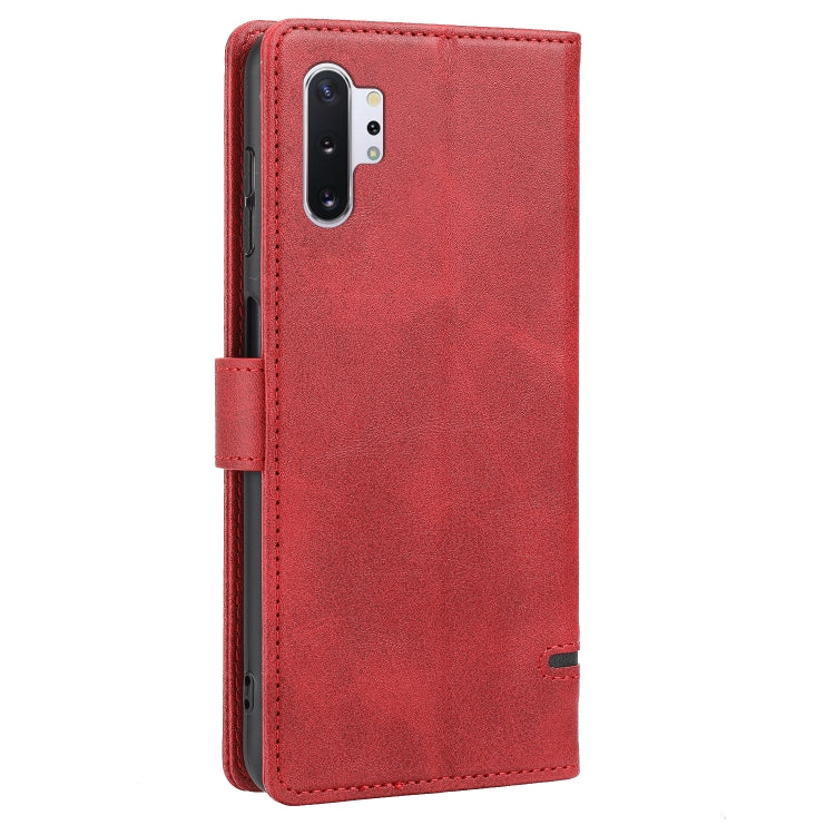 Para Samsung Galaxy Note10+ Cape de cuero Flip de billetera clásica (rojo)