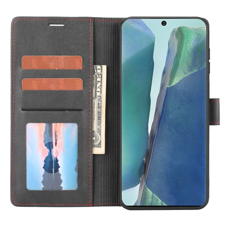 Para Samsung Galaxy Note20 Classic Wallet Flip Leather Case (negro)
